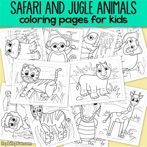 Jungle animals coloring pages for kids Archives - Itsy Bitsy Fun