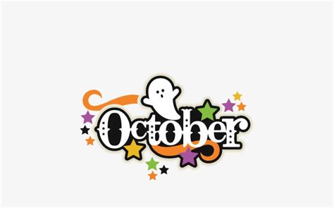 Calendar Clipart Month - October Title Clip Art Transparent PNG ...