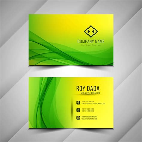 Free Vector | Abstract stylish green business card background