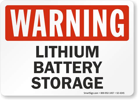 Lithium Battery Warning Sign