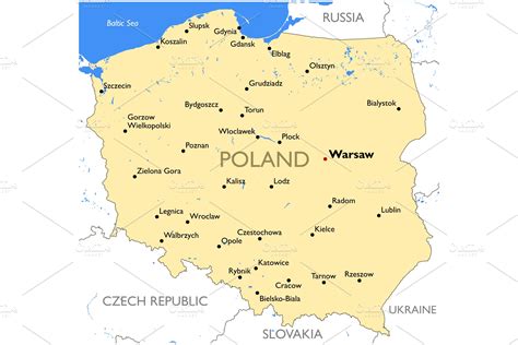 Poland map | Custom-Designed Illustrations ~ Creative Market