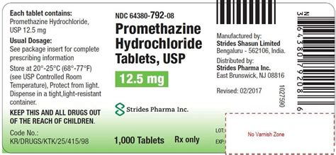 Promethazine Tablets - FDA prescribing information, side effects and uses