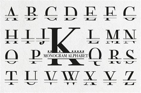 Monogram Alphabet SVG Cut Files Graphic by illuztrate · Creative Fabrica