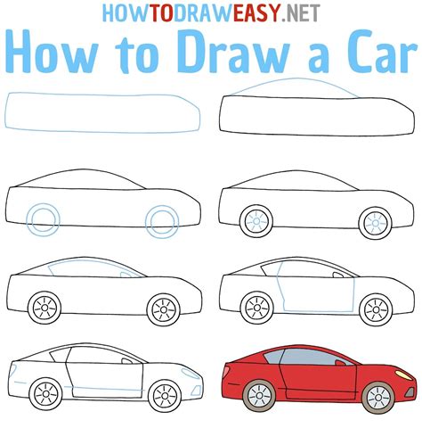 How to Draw a Car Step by Step #Car #CarDrawing #HowtoDrawaCar # ...