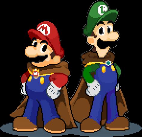 Download Super_ Mario_and_ Luigi_ Pixel_ Art | Wallpapers.com