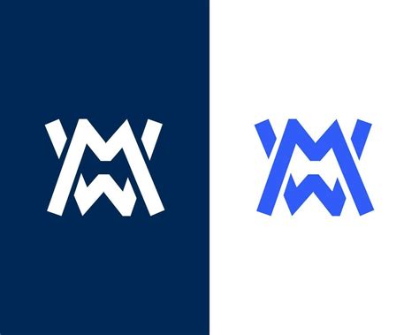 Abstract MW Monogram logo design template 23650031 Vector Art at Vecteezy