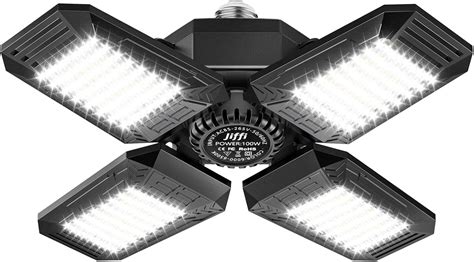 Amazon.com: LED Garage Lights, 100W Beyond Bright Ceiling Lights with 4 ...