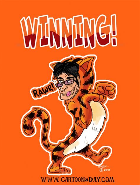 Tigerblood Charlie Sheen T Shirt Cartoon