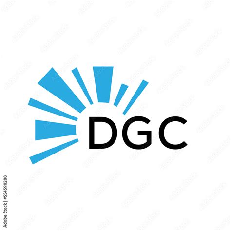 DGC letter logo. DGC blue image on white background and black letter. DGC technology Monogram ...