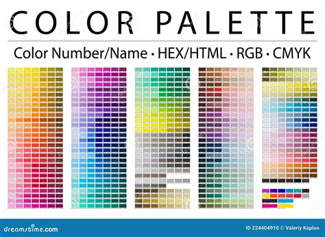 Color Palette. Print Test Page. Color Chart Table. Color Numbers or ...