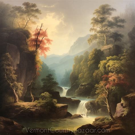 Landscape Hudson River School, AI Digital Image, Art Download, Tshirts ...