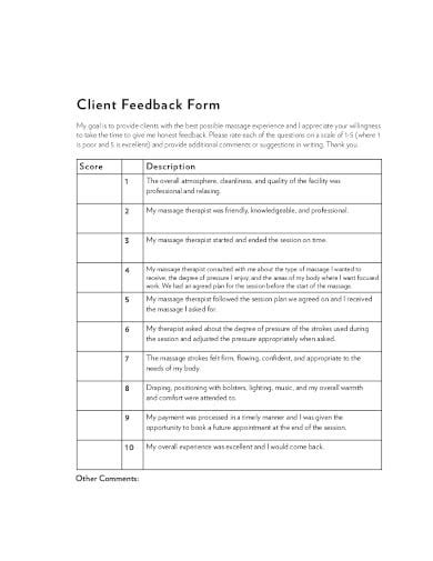 Counseling Feedback Form For Therapists Fillable Feedback ...