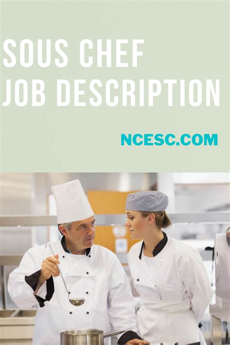 Sous Chef Job Description – Discovering Employment Paths and Travel ...