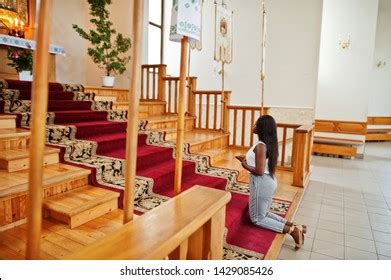 African American Woman Praying Church Believers Stock Photo 1429085426 ...