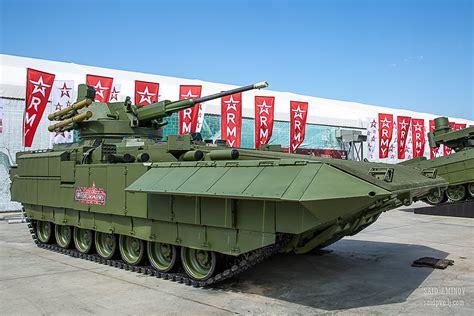 Russian T-15 Armata combat platform with Kinzhal turret during a Victory Day rehearsal, June 18 ...