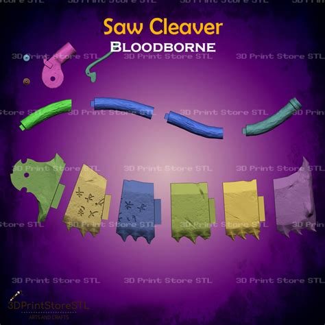 Saw Cleaver Cosplay Bloodborne - Stl File 3D Print Model by 3dprintstorestl