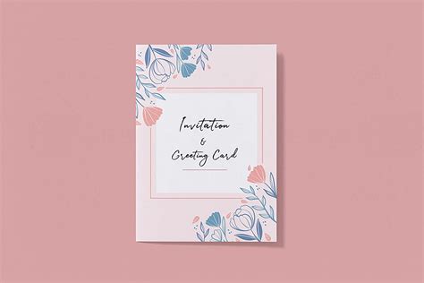 Free Invitation & Greeting Card Mockup - Mckups