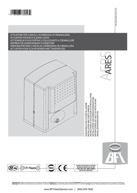 Bft Gate Opener Manual