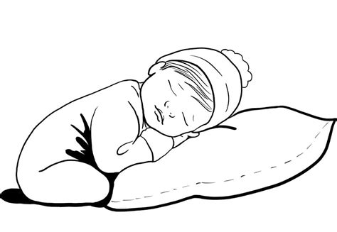 Coloriage Bébé Qui Dort - télécharger et imprimer gratuit sur ...