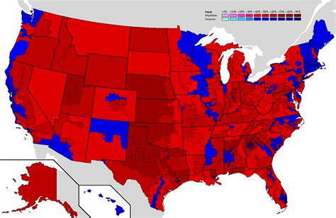 Image: The 2004 Presidential Election in the United States, Results by Congressional District