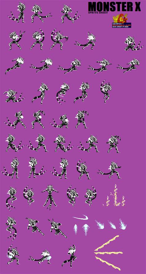 Monster X Sprite Sheet by Burninggodzillalord on DeviantArt