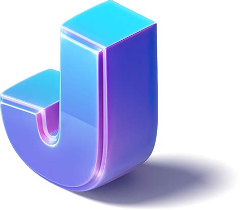 Letter J 3D Isometric 12486136 PNG