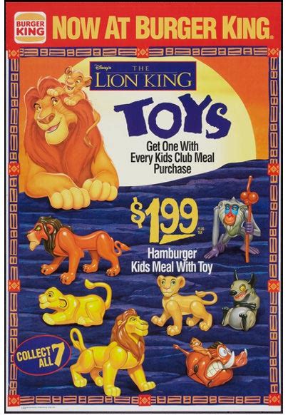 Toys & Hobbies Disney The Lion King Rafiki Burger King Kids Club Toys ...