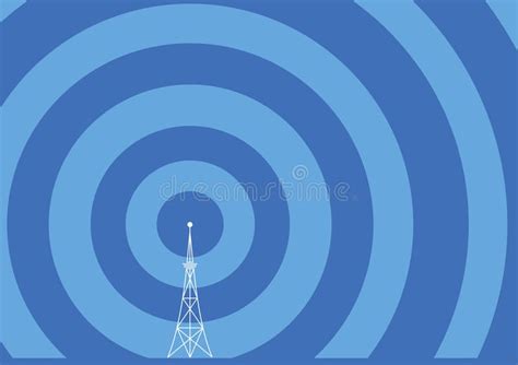 Broadcast tower illustration. Broadcast tower with transmission waves , #ad, #tower, #Broadcast ...