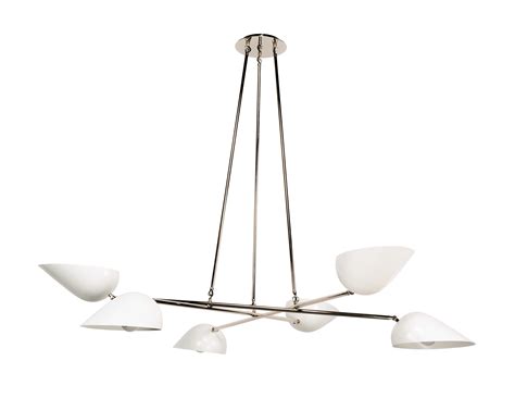Axis #chandelier in matte white and polished nickel. #lighting # ...