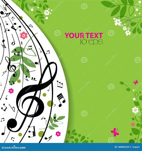 Music. Spring Bright Musical Background Stock Vector - Illustration of ...