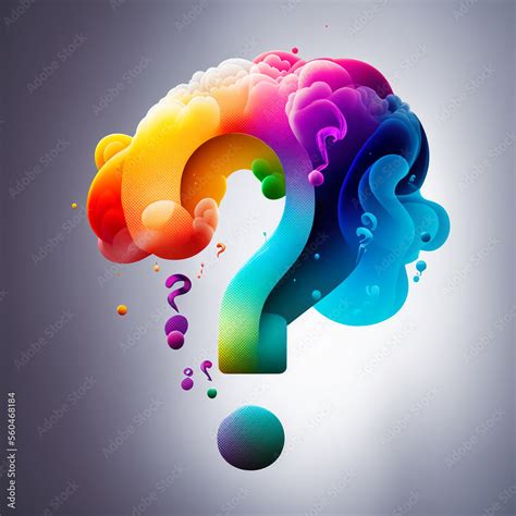 rainbow colored question mark. Generative AI Stock Illustration | Adobe Stock