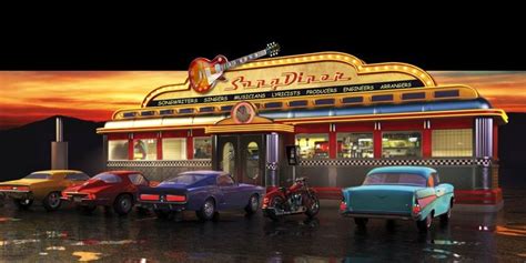 50s Diner Wallpaper for Pinterest | Custom trucks, Cool old cars, 50s diner