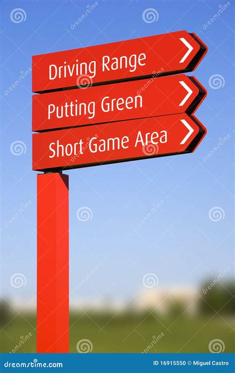 Golf Course Direction Signs Stock Photo - Image: 16915550