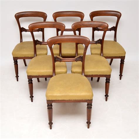 Set of 6 Antique William IV Mahogany Dining Chairs | Marylebone Antiques