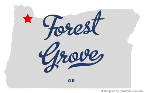 Map of Forest Grove, OR, Oregon