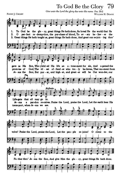 To God be the Glory. high (1742×2598) Gospel Song Lyrics, Hymn Music, Hymns Lyrics, Christian ...