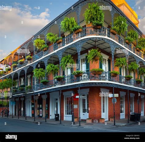 Typical building in the French Quarter area of New Orleans, Louisiana ...