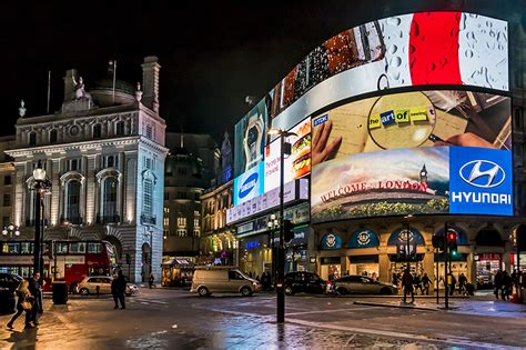 Picture London United Kingdom Piccadilly Circus, neon signage Street