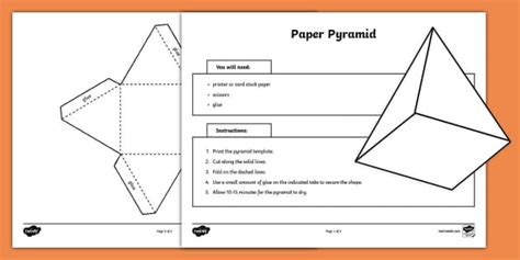 Paper Pyramid Template | Educational Resources | Twinkl USA