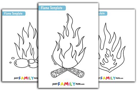 Printable Flame Templates | Just Family Fun