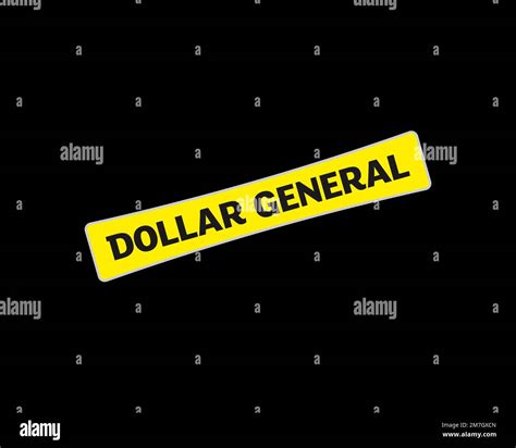 Dollar General, Rotated Logo, Black Background Stock Photo - Alamy