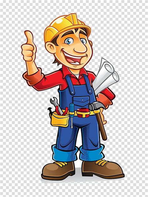 Construction Worker Cartoon Clipart