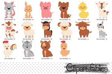 Cute Farm Animal Clipart