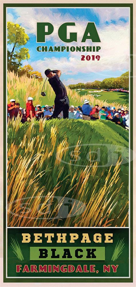 PGA Championship at Bethpage Black 2019 Golf Gift Sports Art Poster ...