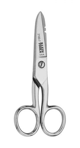 Klein 2100-7 Electrician's Scissors, nickel plated