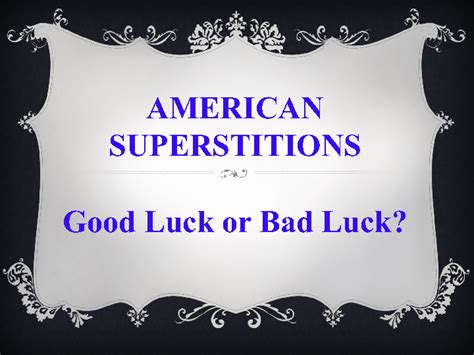 American Superstitions