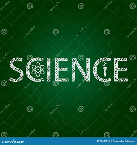 Science text on chalkboard stock illustration. Illustration of blank - 52005296