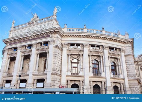 Vienna Burgtheater Facade stock image. Image of attraction - 192973973