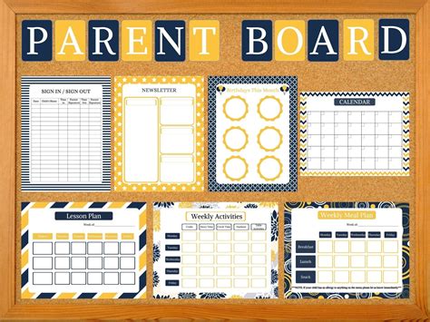 Daycare parent board preschool parent board bulletin board template ...