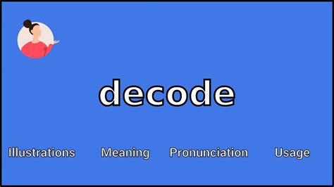 DECODE - Meaning and Pronunciation - YouTube